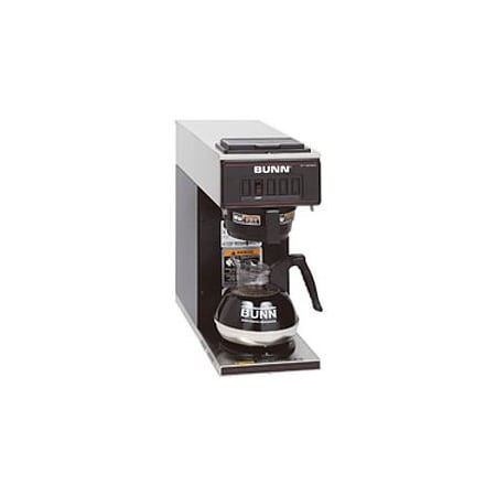 Bunn Low Profile Pourover Coffee Brewer With 1 Warmer, VP17-1, Black 13300.0011